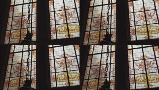 教堂玻璃窗高清在线视频素材下载