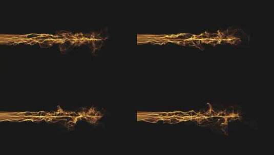 黄色火焰状织带的动态图形高清在线视频素材下载