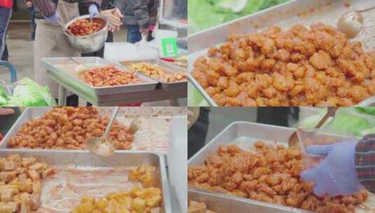 【原创】福州小吃 荔枝肉 先锋市场高清在线视频素材下载