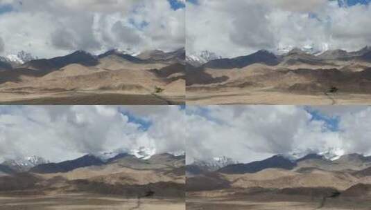 新疆 雪山 云层 大范围延时 航拍 风景 空镜高清在线视频素材下载