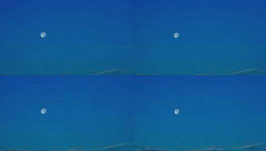 飞机 月亮 蓝色4K高清在线视频素材下载