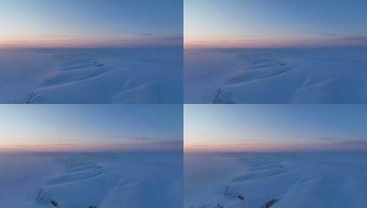 航拍呼伦贝尔草原雪野风景视频素材高清在线视频素材下载