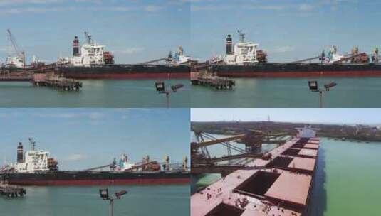 M1巴西亚马逊河港口货轮高清在线视频素材下载