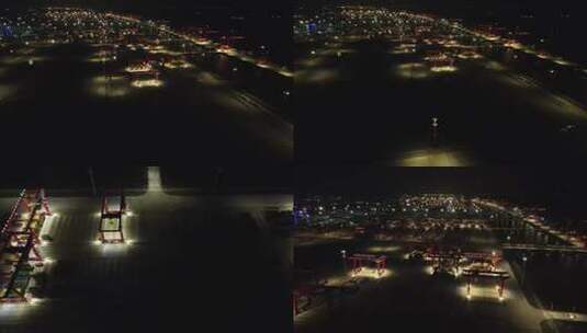 6353 堆场 港口 夜景高清在线视频素材下载