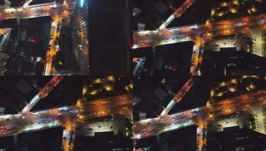 昆明五华区夜景航拍高清在线视频素材下载