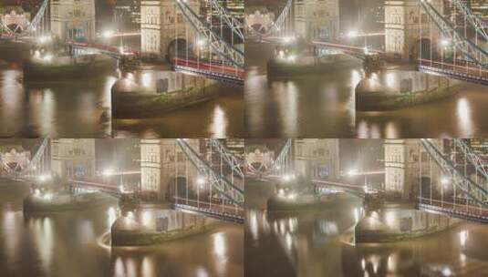 伦敦塔桥的时移高清在线视频素材下载