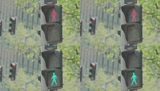 4k高清实拍素材街头红绿灯高清在线视频素材下载