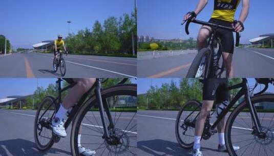 城市骑行 骑自行车 自行车高清在线视频素材下载