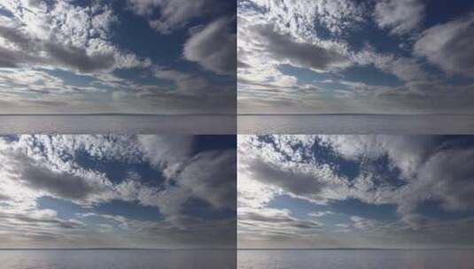 湖上明亮整洁的云碎片高清在线视频素材下载
