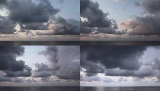在海洋气候上接近风暴云高清在线视频素材下载