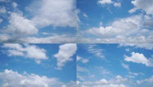 蓝天白云延时天空云朵飘动云层变化晴朗天气高清在线视频素材下载