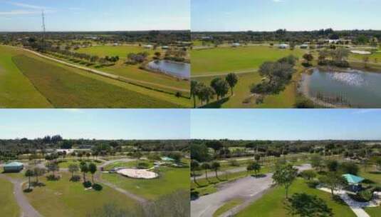 无人机之旅维斯塔景观公园戴维佛罗里达布劳沃德县高清在线视频素材下载