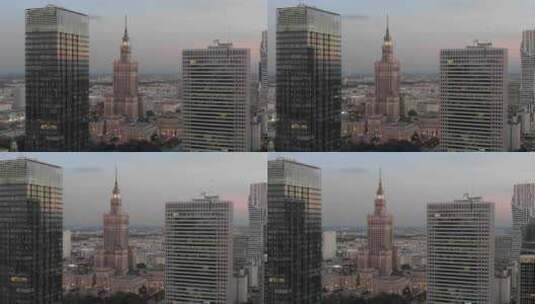 华沙日落天线高清在线视频素材下载