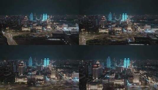 哈尔滨城市夜景高清在线视频素材下载