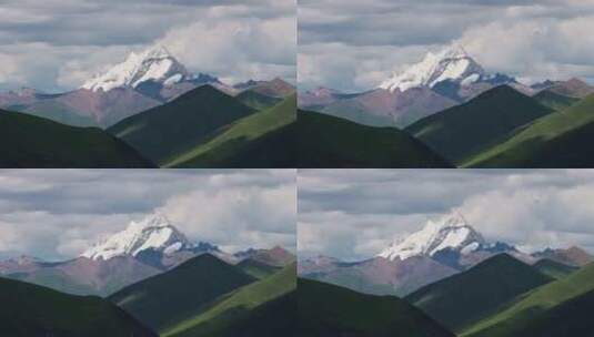 西藏那曲雪山和草原壮观大气视频高清在线视频素材下载