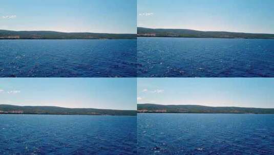 从轮渡船从布拉克岛到克罗地亚斯普利特的壮丽景色高清在线视频素材下载