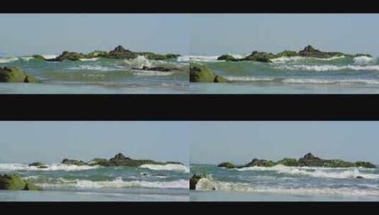 低角度 海浪 翻滚高清在线视频素材下载