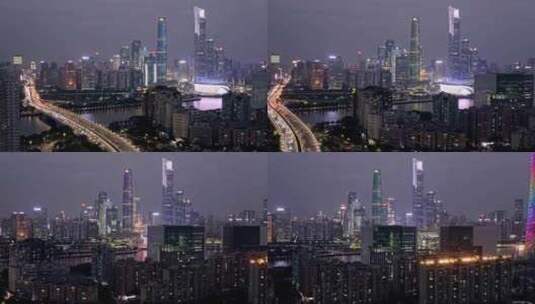广州地标 夜景延时高清在线视频素材下载