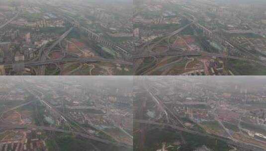 航拍山城重庆城市扩张开发建设高清在线视频素材下载