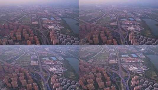 江苏常州龙城大道高架桥航拍高清在线视频素材下载