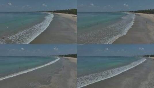 HDR印尼巴厘岛金巴兰海滩自然风光航拍高清在线视频素材下载