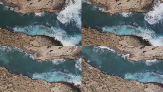 海浪 海洋 海浪拍打礁石高清在线视频素材下载