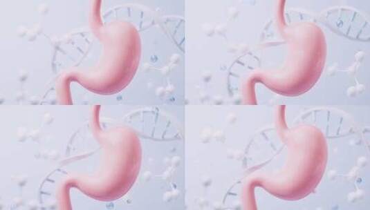 胃与生物科技背景3D渲染高清在线视频素材下载