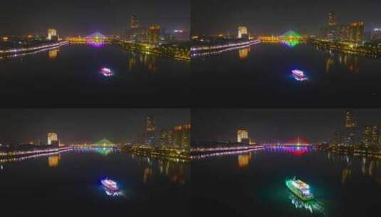 航拍惠州市东江游1高清在线视频素材下载