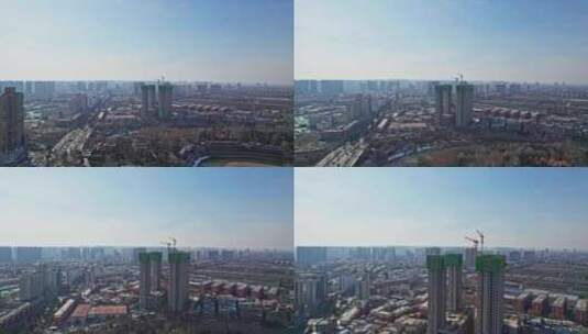 洛阳城市建筑群航拍高清在线视频素材下载