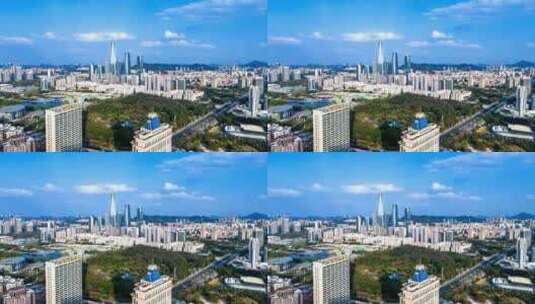 东莞城市宣传蓝天延时高清在线视频素材下载