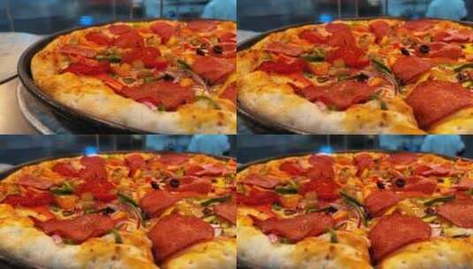 意式香肠披萨高清在线视频素材下载