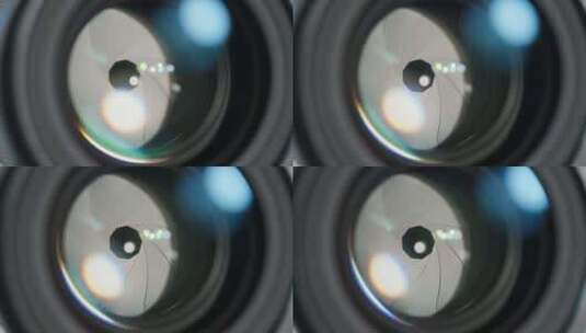 摄像机数码单反微单镜头光圈镀膜高清在线视频素材下载