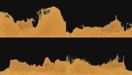 超宽屏金色粒子海洋带通道高清在线视频素材下载