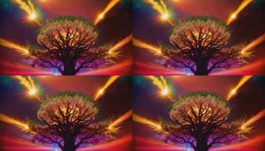 生命树宇宙树能量高清在线视频素材下载