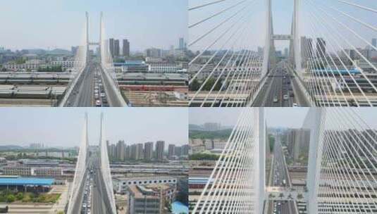 徐州和平大桥 和平路 徐州市中心 徐州旅游高清在线视频素材下载