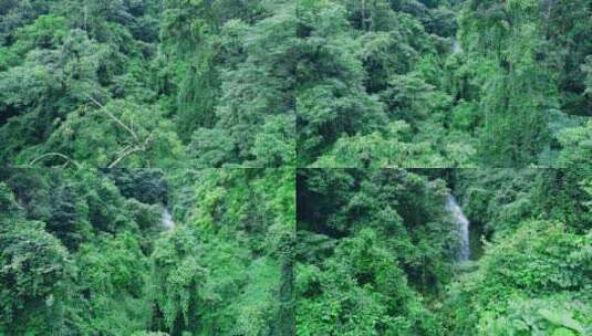 森林间的小瀑布高清在线视频素材下载