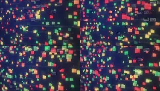 计算机文件夹图标在屏幕上移动。文件夹图标高清在线视频素材下载