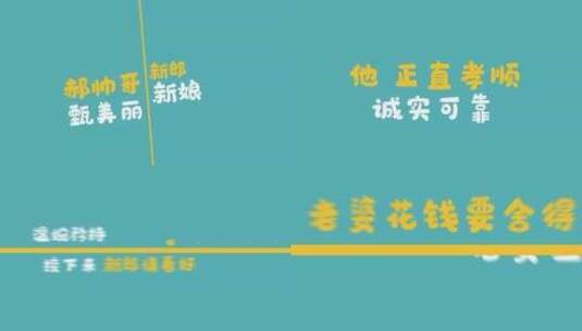 婚礼翻转文字快闪介绍片头高清AE视频素材下载