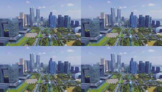 科技杭州 钱江新城 科技城市高清在线视频素材下载
