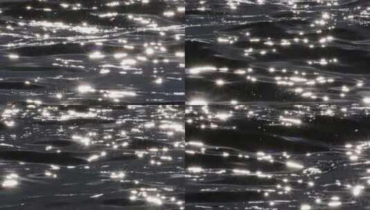 波光粼粼水面闪光高清在线视频素材下载