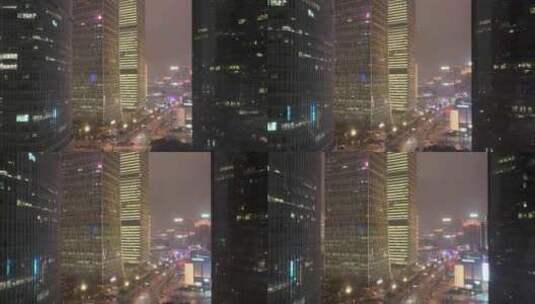航拍上海 陆家嘴银行高楼 建筑高清在线视频素材下载