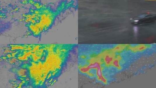 广东暴雨极端天气卫星云图暴雨区域覆盖图高清在线视频素材下载