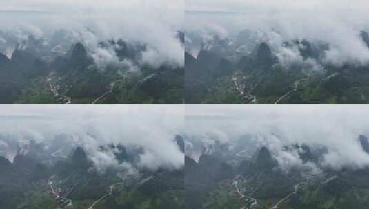 桂林山水 烟雨漓江高清在线视频素材下载