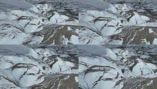 无人机航拍新疆喀什地区雪山风景高清在线视频素材下载