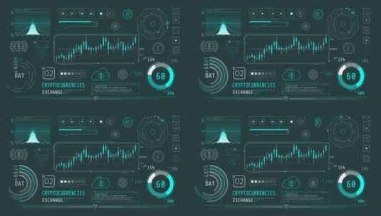 加密货币交易所主题的动态动画高清在线视频素材下载