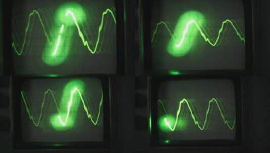 老式示波器动态波形高清在线视频素材下载