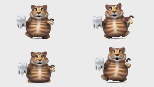 有趣的猫-3D动画高清在线视频素材下载