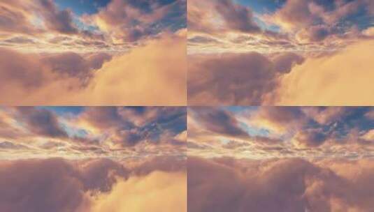 多云的天空从他们身上飞过的美丽镜头高清在线视频素材下载