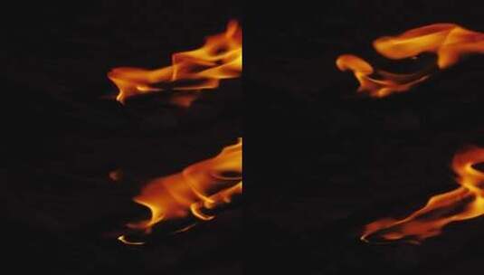 燃烧木材时的慢动作火焰高清在线视频素材下载