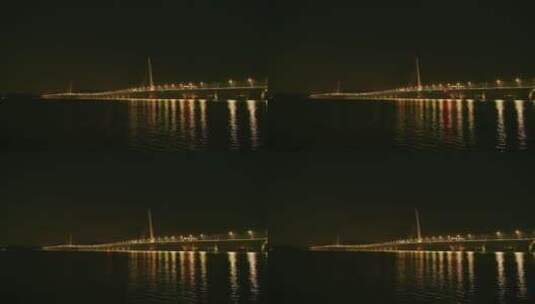 夜景深圳湾跨海大桥高清在线视频素材下载